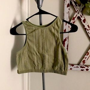 Size medium but fits like a small. Brand: Cotton Candy. Color : Light Sage Green